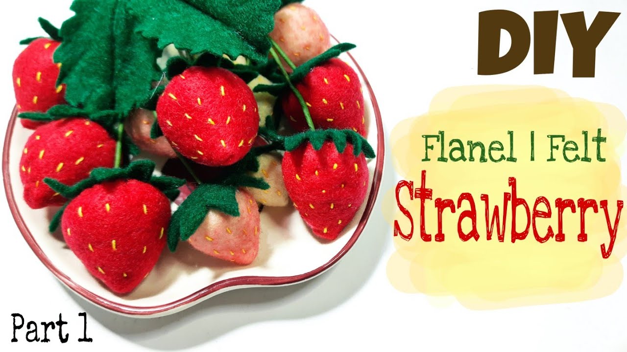 Buah Strawberry dari Kain Flanel | Stroberi Flanel || DIY Felt Strawberry