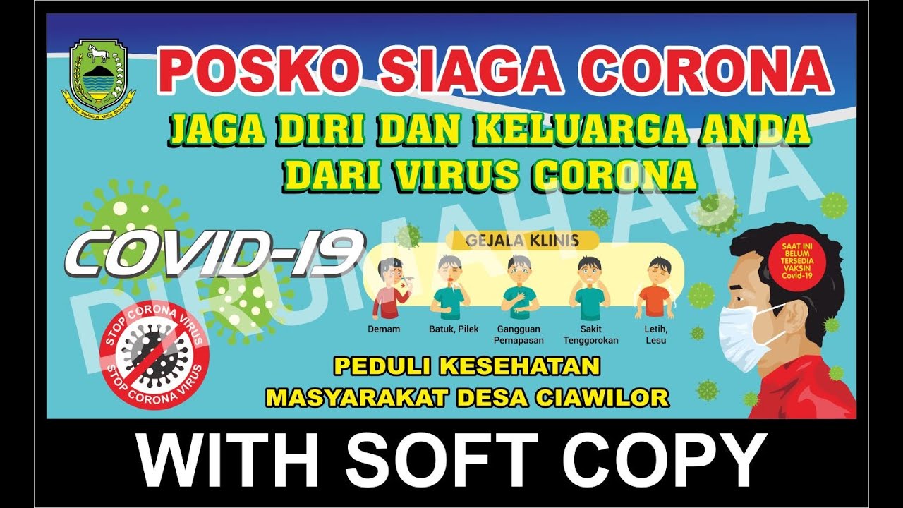  Spanduk  Posko Covid 19  with softcopy cdr YouTube