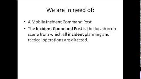 Mobile incident command post