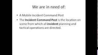 Mobile incident command post