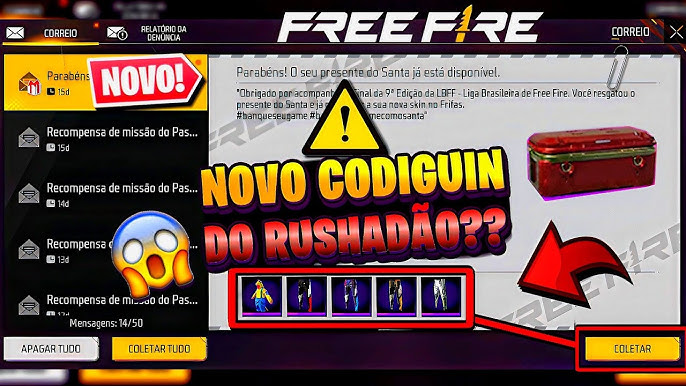 Free Fire (FF) > 🔴CODIGUIN DA CAMISA INFINIX | RESGATE NA HORA✅