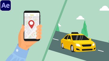 Explainer 2D Taxi Animation | After Effects Tutorial