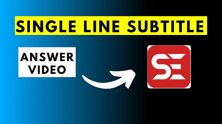 Answer Video - How to Set Subtitles to Appear on a Single Line in Subtitle Edit