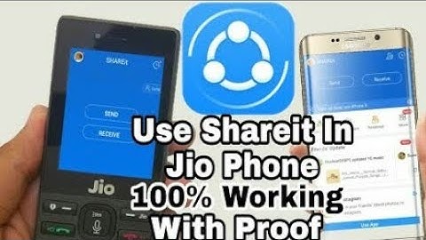 How to use shareit on Jio 4G phone with proof 100 % work