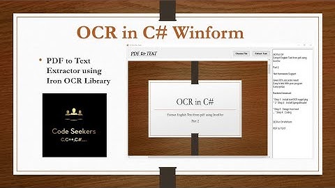 OCR in C# windowsFormApplication | Extract Text from pdf file in C# | IronOcr Library in C#