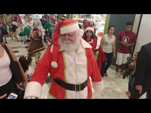 Chegada do papai Noel no shopping D natal 2019