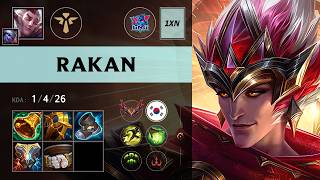 (LNG 1xn) Rakan Support vs Leona - KR Grandmaster Patch 26.14