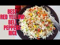Red yellow bell pepper rice recipe l ramandeepkaursekhon nishamadhulika