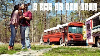 Young Family Living in Self Converted School Bus // Off Grid Bus Life