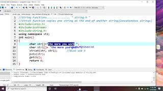 String Build-in Functions(string.h) in C++ Guide