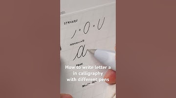 How to Write the Letter ‘a’ in Calligraphy  with Different Pens #calligraphy #handwriting