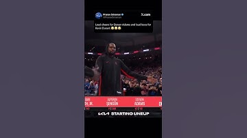 Loud cheers for #StevenAdams, loud boos for #KevinDurant 😭 #NBA #basketball #sports #Rockets #OKC