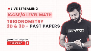 IGCSE/O LEVEL Maths - Trigonometry 2-D and 3-D - Past Papers