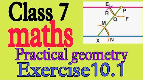 Practical geometry class 7 maths exercise 10.1 construction of parallel lines.