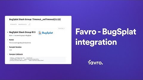 Favro - BugSplat integration