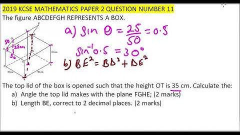 2019 KCSE MATHEMATICS PAPER 2 QUESTION 11