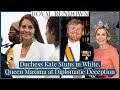 Royal rundown  duchess catherine stuns in white queen maxima wears tiara at diplomatic reception