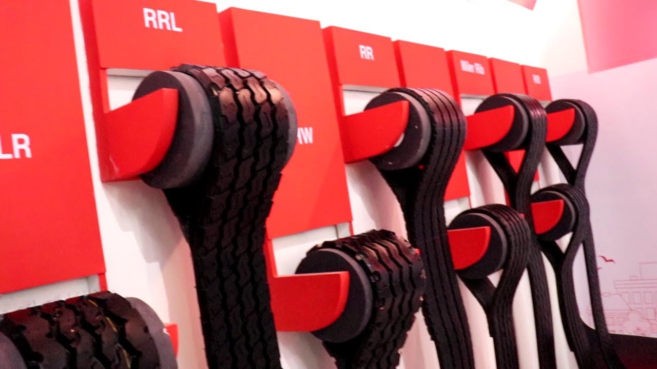 Types of Bus Tires - Tread Patterns MRF BusWorld 2018 - YouTube