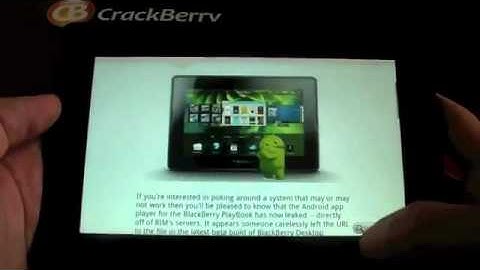 Android app player for the BlackBerry PlayBook.mp4