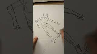 How to draw a Skateboarder🛹 #drawing #howtodraw #skateboarding