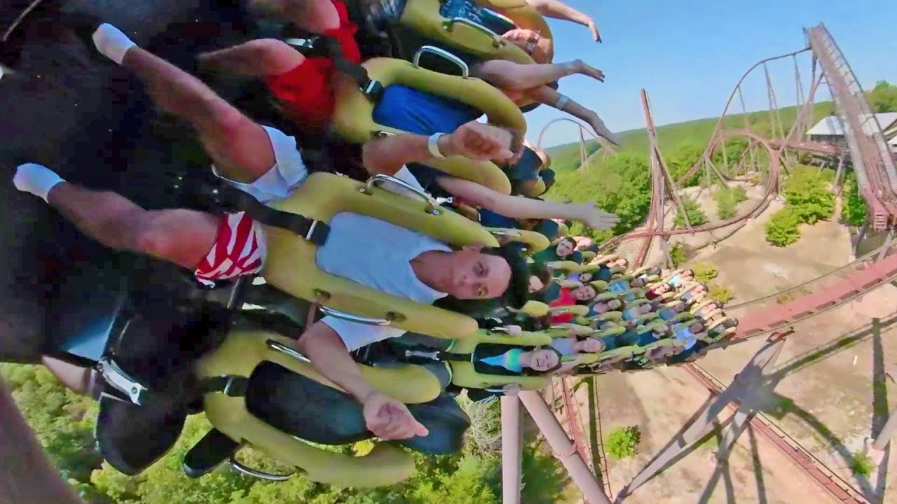 Wildfire horizon leveled front seat on-ride reverse ridercam HD POV Silver Dollar City