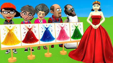 Scary Teacher 3D vs Squid Game Choose Beautiful Princess Dress vs Dressing Room 5 Times Challenger