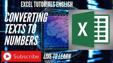 EXCEL TUTORIAL ENGLISH PART 21 || CONVERT TEXTS TO NUMBERS | Why We Change Text to Number