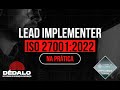 Curso lead implementer iso 270012022  ddalo security