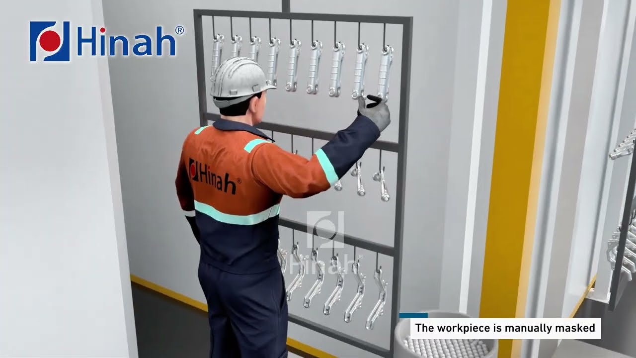 Columbia Automatic Powder Coating Line With Submersible pretreatment