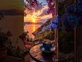 🌅☕ Sometimes the most beautiful moments are the quietest #sunsetvibes#coffeetime#relaxing#aesthetic