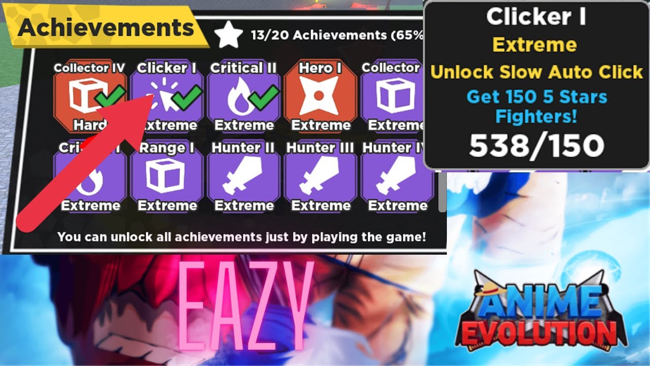Anime Evolution Simulator HOW TO GET AUTO CLICKER FOR FREE WITH EZZ F2P ...
