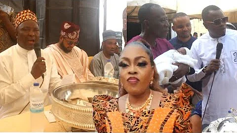 SURPRISE AT NOLLYWOOD ACTRESS, SOLA KOSOKO'S NAMING CEREMONY AS ALFAS AND PASTORS NAMED THE NEW BABY