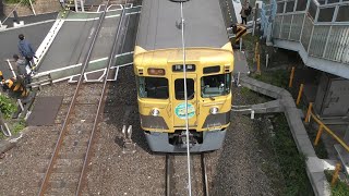 西武鉄道 2000系 2007F+2403F トップビュー 下り (西武新宿線 屋根上資料 旧2000系 さよならHM)
