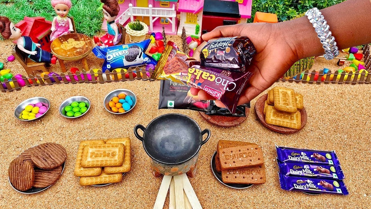 Perfect Mini Parle G Biscuit Cake in Real Mini Kitchen | ASMR Miniature Cooking Food