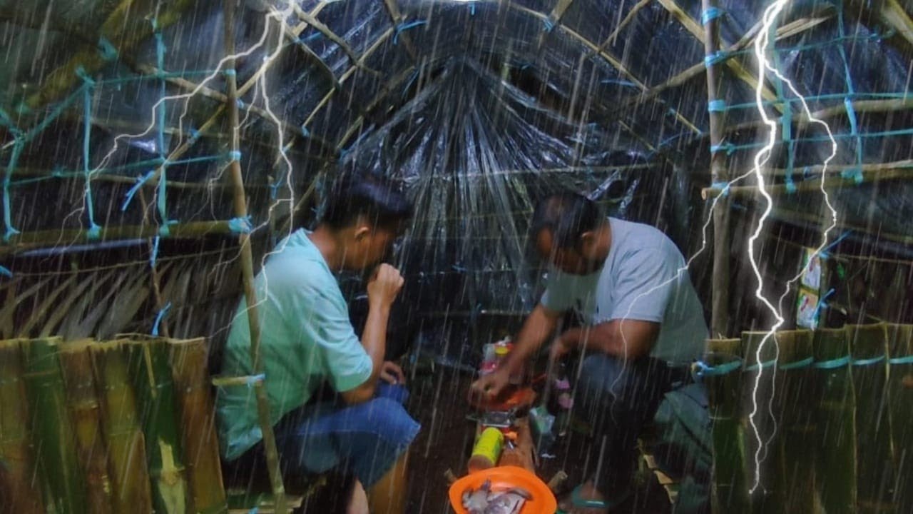 camping hujan deras semalaman tanpa henti - tidur nyenyak - Relaxing