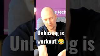 Unboxing is a WORKOUT! #shorts #crazy #strong #mad #workout