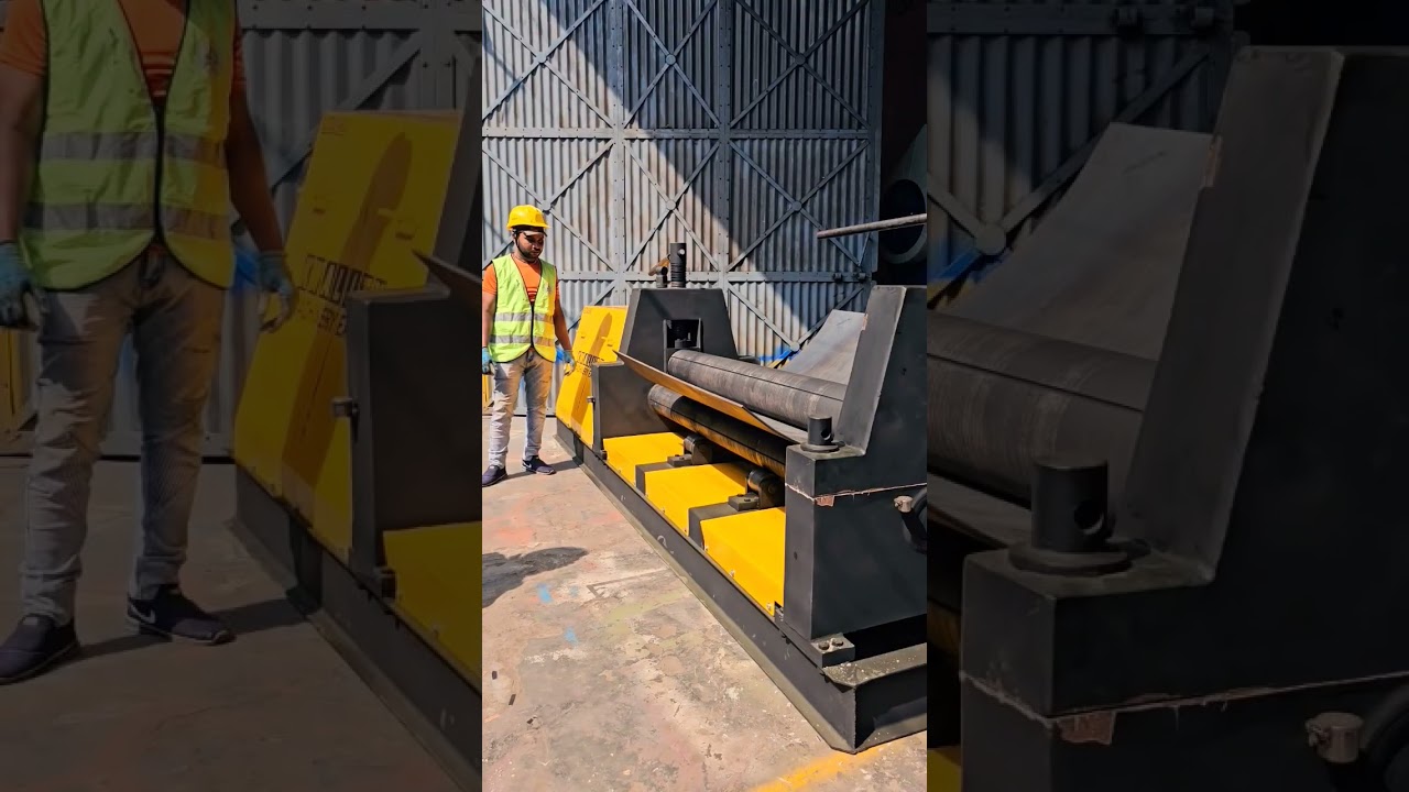 How to turn an 8mm thick plate into a pipe in a rolling machine