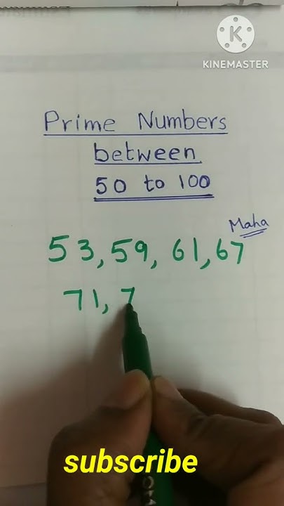 Prime Numbers 50 - 100 //prime numbers//51 to 100 prime numbers - YouTube