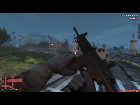 GTA 5 - First Person Underground Gun Store Shootout + Six Star Escape
