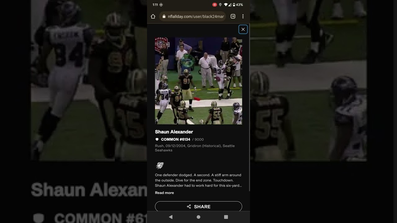 NFL ALL Day NFT - Historical I: In The Spotlight *Pack Opening*