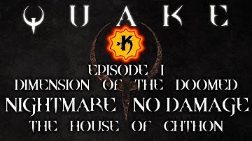 [Point Man] Quake NO DAMAGE | ALL SECRETS #E1M7 - The house of Chthon