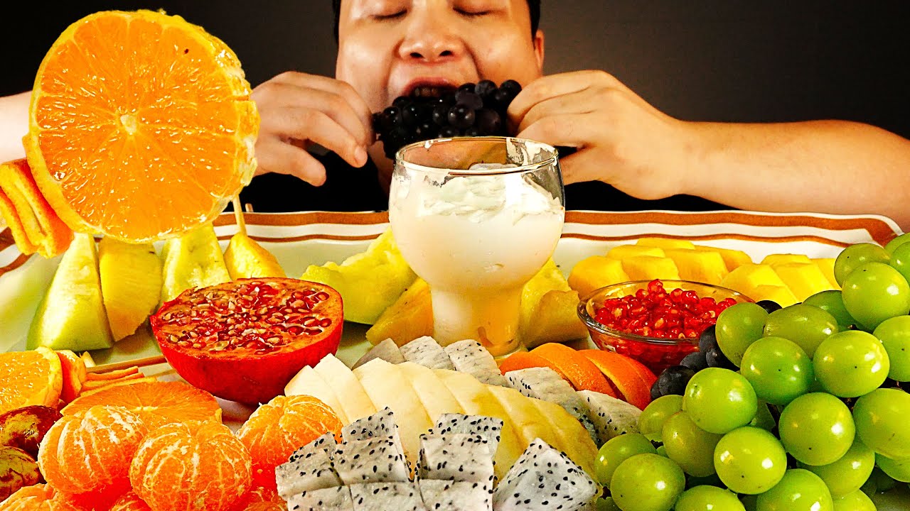 Фруктовый, апельсин, блестящий мускат, дыня, гранат, драконий фрукт, мандарин, асмр