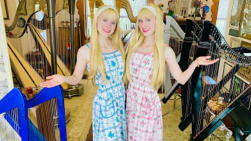 How many harps do the Harp Twins have? Harp Room Tour!