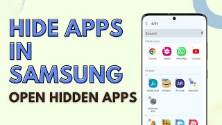 How To Hide Apps in Any Samsung Phone | And Open Hidden Apps
