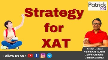 Strategy for XAT | XAT | Patrick Dsouza | 6 times CAT100%ile