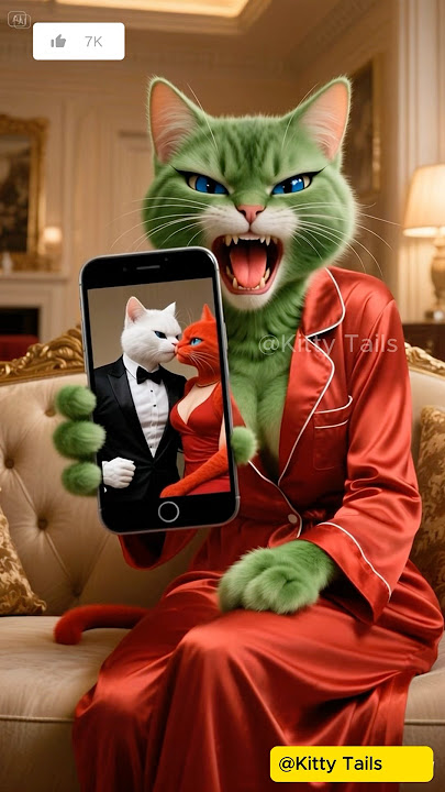 The Green Cat’s Revenge 🔥💔🥺 #shorts #viralvideo #aicat #cat #KittyTails