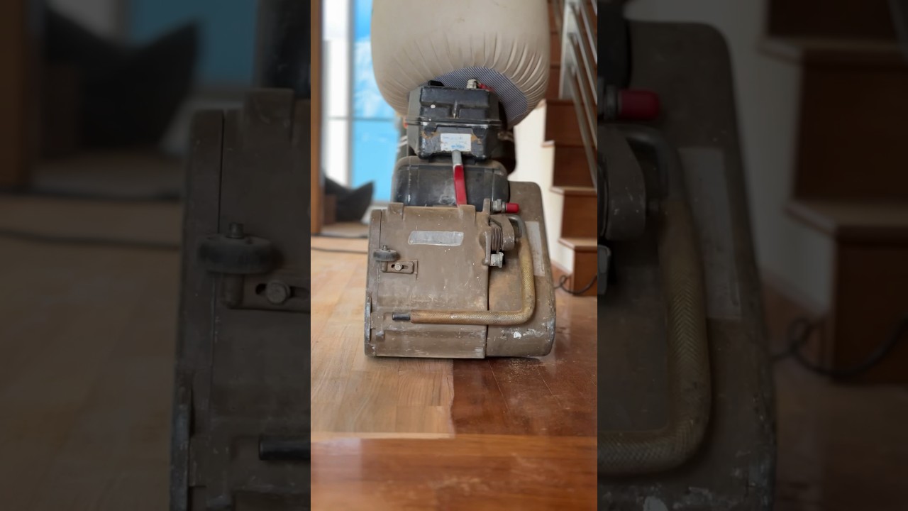 Parquet floor polishing transformation!  