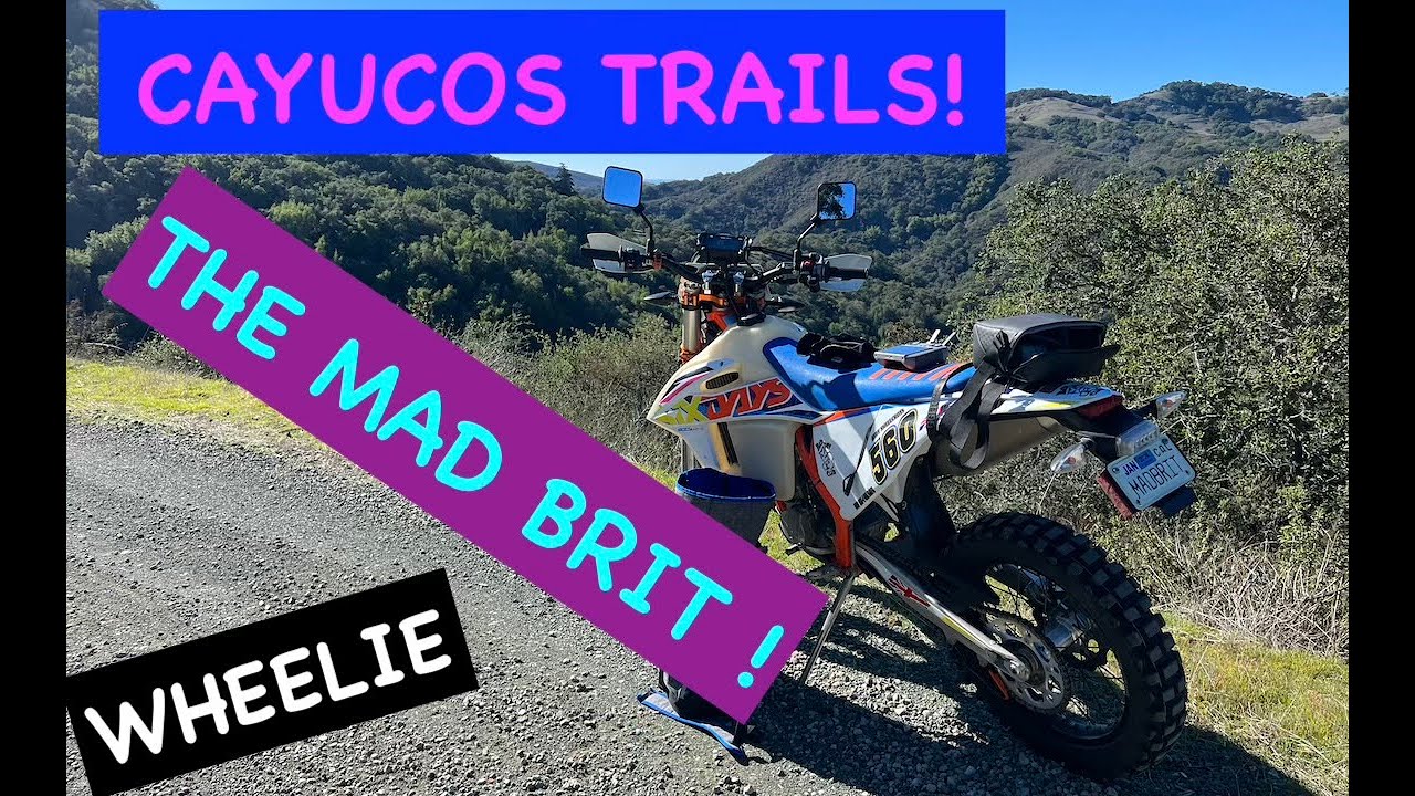 KTM 500 EXC SIX DAYS EDITION on trails, near Cayucos, California. Wheelies,  drone footage! 