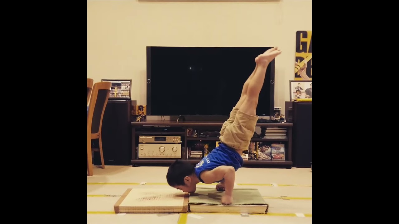逆立ち拳立て伏せ-knuckle stand push ups 竜惺style