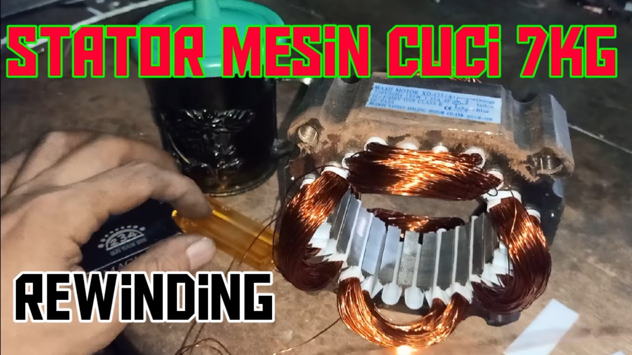 gulung dinamo mesin cuci 7kg